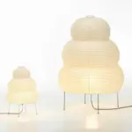 Wabi sabi living room floor rice lamp