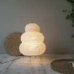 Wabi sabi living room floor rice lamp