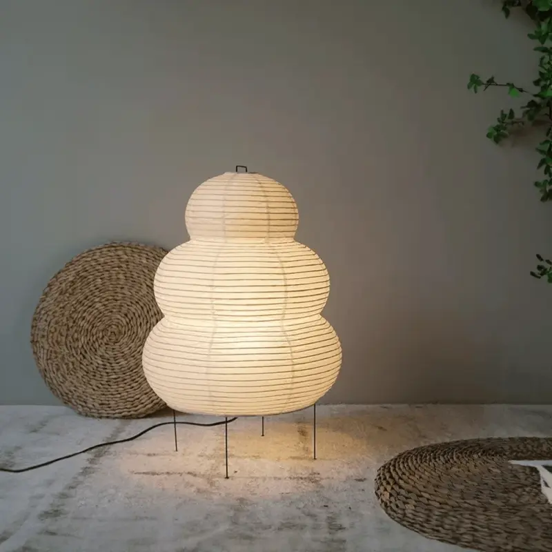 Wabi sabi living room floor rice lamp