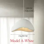 Wabi sabi style hanging pendant light