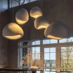 Wabi sabi style hanging pendant light