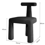 Wabi sabi style sleek designer dining chair