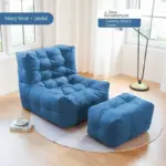 Waffle fabric lazy sofa bean bag chair
