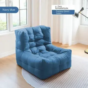 Waffle Fabric Lazy Sofa Bean Bag Chair