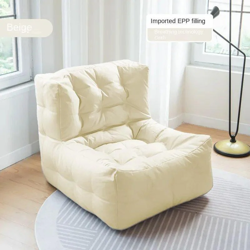 Waffle Fabric Lazy Sofa Bean Bag Chair 610830