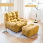 Waffle fabric lazy sofa bean bag chair