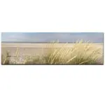 Wall canvas art seascape beach landscape painting poster hd print sky island sand dunes tail grass wall pictures for living room