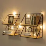 Wall mounted industrial hanging shelf