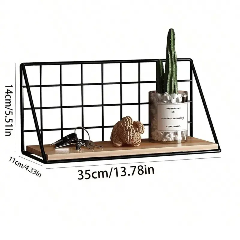 Wall mounted industrial hanging shelf