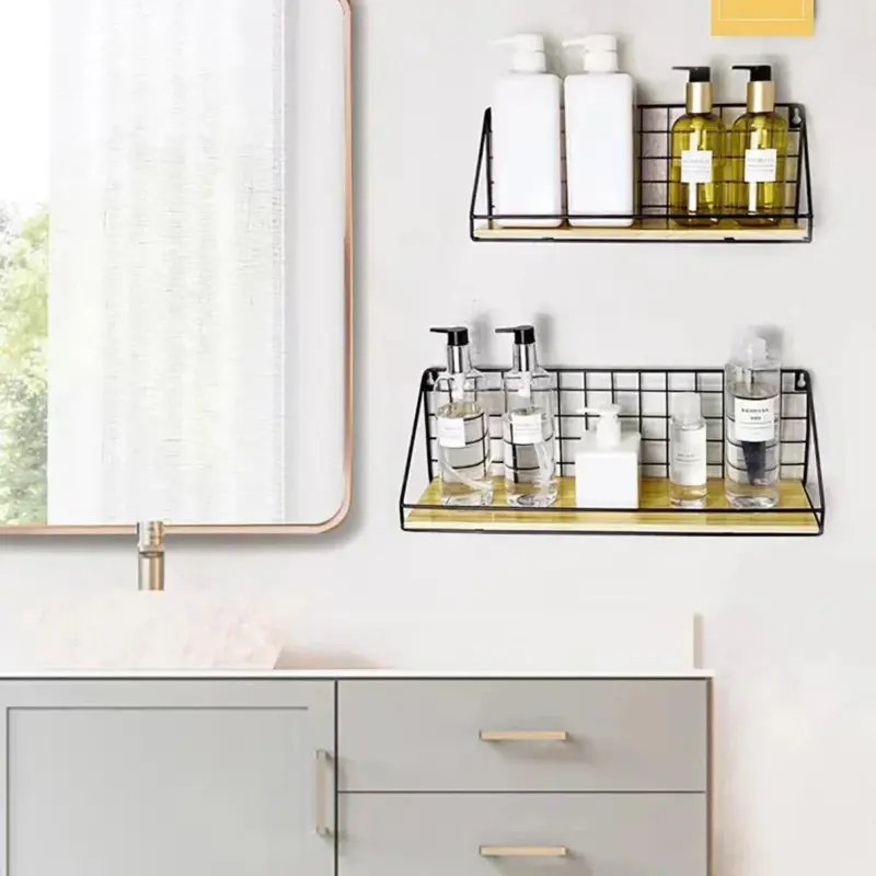 Wall mounted industrial hanging shelf
