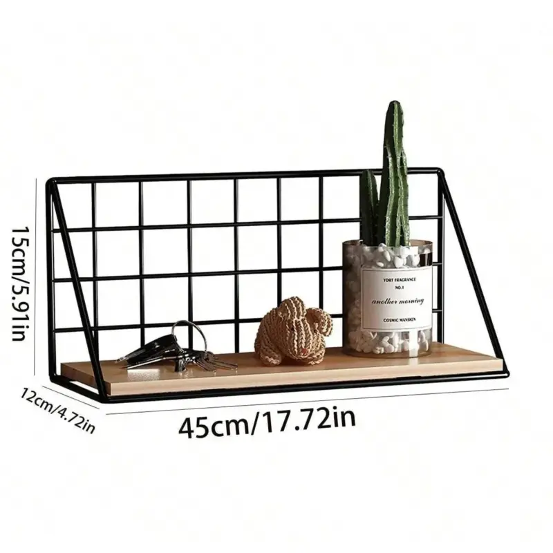 Wall mounted industrial hanging shelf