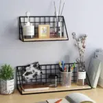 Wall mounted industrial hanging shelf
