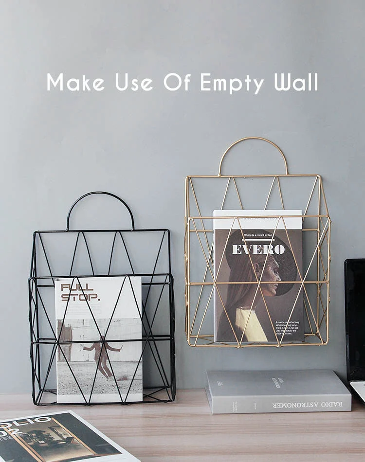 geometric wall file holder organizer
