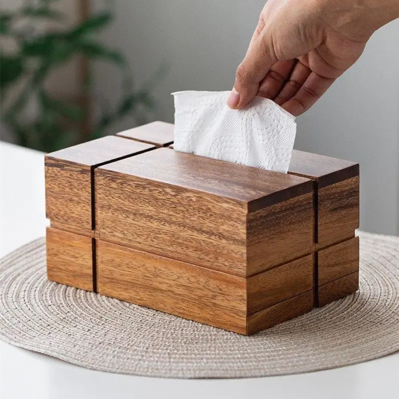 Walnut tissue boxaccessoriesliving simply house