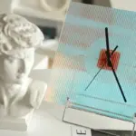 Wave colour gradient silent wall clock