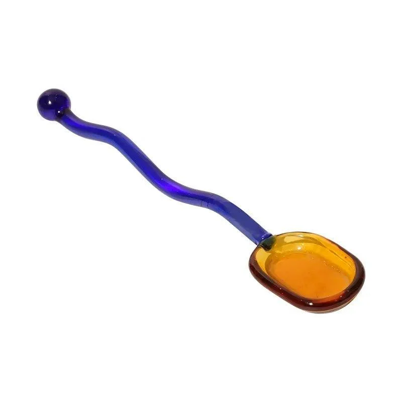 Wavey Handled Glass Milk Spoon 827159