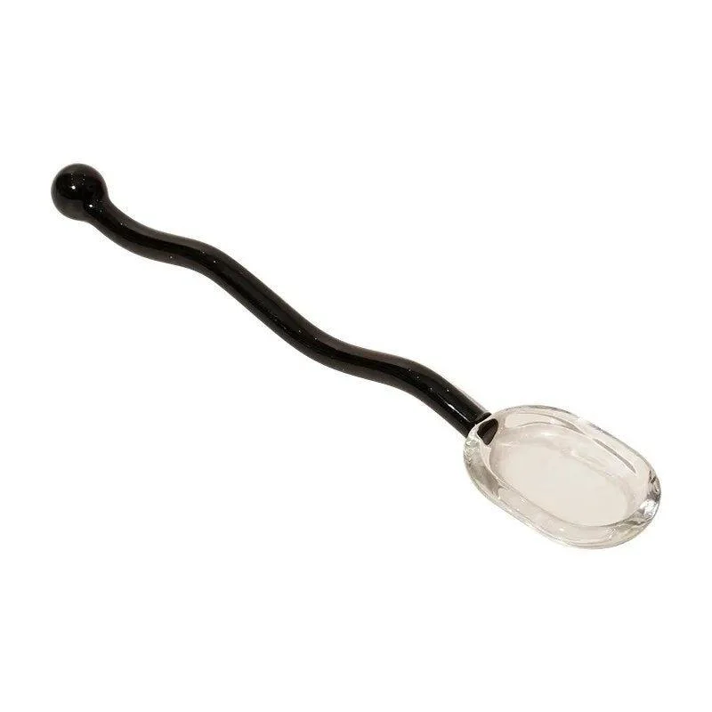 Wavey Handled Glass Milk Spoon 921223