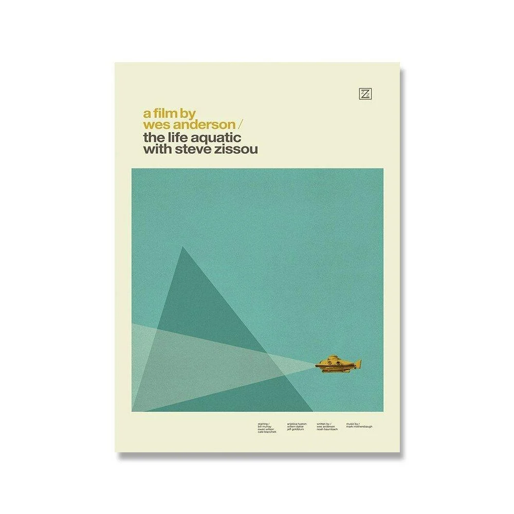 Wes Anderson Minimalist Movie Inspired Canvas Wall Art Posters 695456