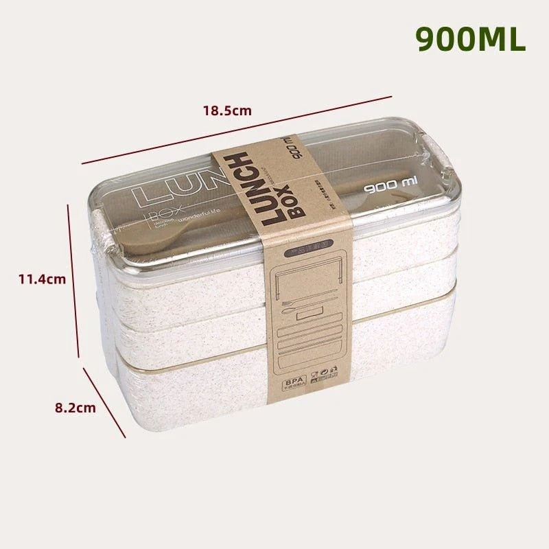 Wheat Straw Plastic Food Storage Containers Lunch Boxes 199625