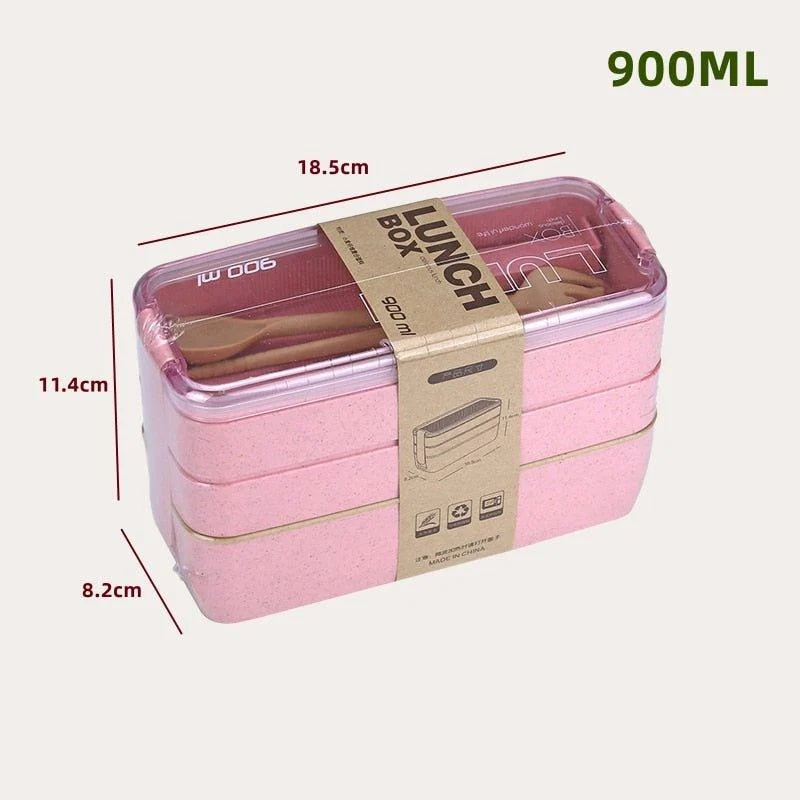 Wheat Straw Plastic Food Storage Containers Lunch Boxes 474886