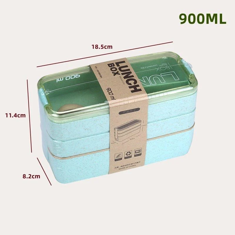 Wheat Straw Plastic Food Storage Containers Lunch Boxes 504861