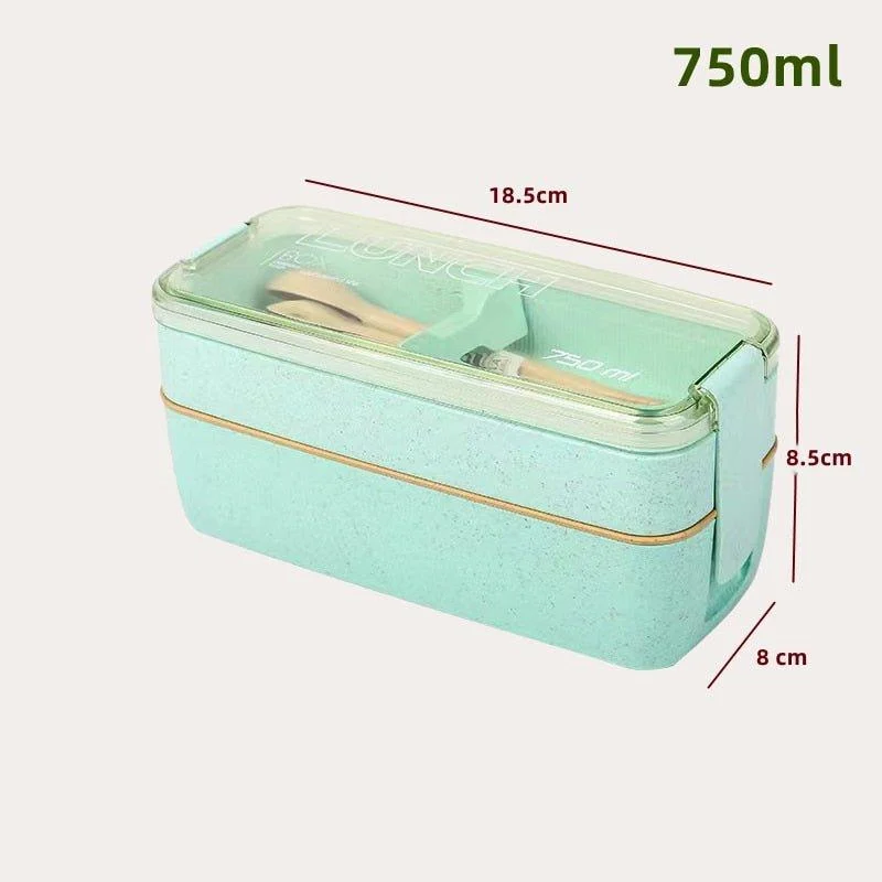 Wheat Straw Plastic Food Storage Containers Lunch Boxes 962629