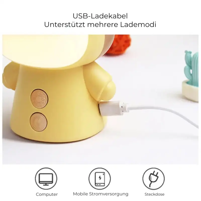 Whimsical cartoon tischlampe kinderzimmer dekoration led beleuchtung xlumina