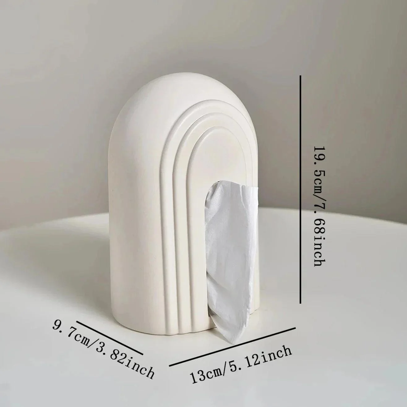 White Arch Design Tissue Box 759870