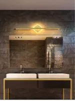 White gold bathroom vanity mirror lamp light