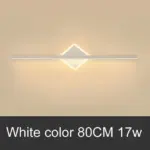 White gold bathroom vanity mirror lamp light