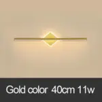 White gold bathroom vanity mirror lamp light