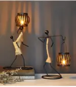Wickedafstore handmade figurines metal candlesticks