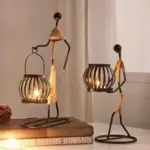 Wickedafstore handmade figurines metal candlesticks