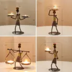 Wickedafstore handmade figurines metal candlesticks