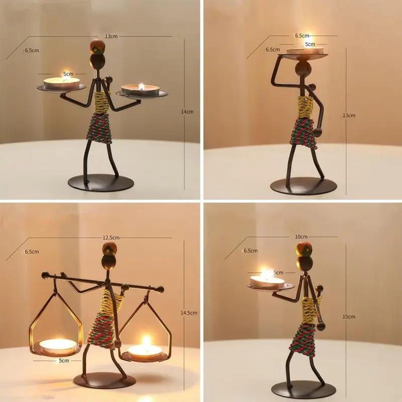 Wickedafstore handmade figurines metal candlesticks