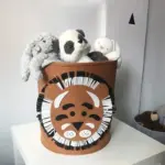 Wild animal toy storage basket