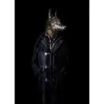 Wolf in Modern Trench Coat Poster | Wall Art Posters And Prints Canvas Painting