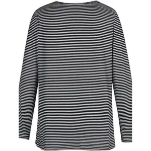 Women's Halloween Tunic T shirt Striped Cat 3D Cartoon Long Sleeve Print Round Neck