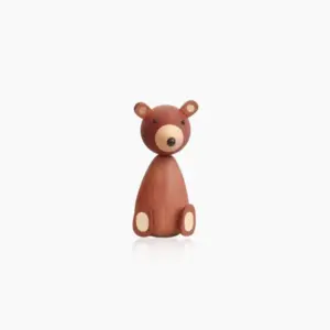 Wooden Brown Bear Sculpture