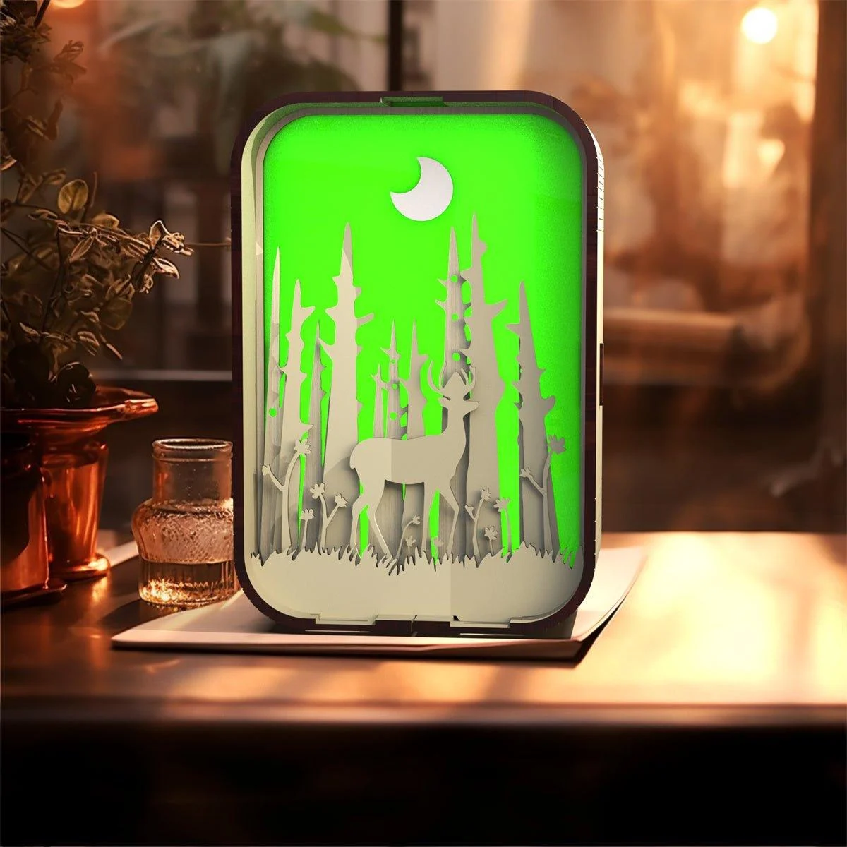 Woodcarving Light Creative Gift Minimalist Bedside Night Light Decoration Desktop Decoration Birthday Gift Patchandbagel 335718