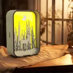 Woodcarving light creative gift minimalist bedside night light decoration desktop decoration birthday gift patchandbagel