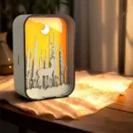Woodcarving light creative gift minimalist bedside night light decoration desktop decoration birthday gift patchandbagel