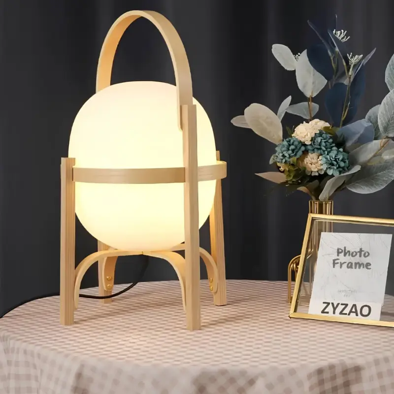 Woodcraft tischlampe naturliche holz wohnzimmer beleuchtung xlumina