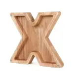 Wooden alphabet letters initial piggy bank