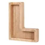 Wooden alphabet letters initial piggy bank