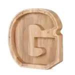 Wooden alphabet letters initial piggy bank