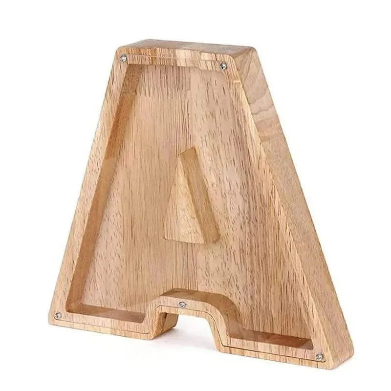 Wooden Alphabet Letters Initial Piggy Bank 294201