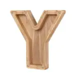 Wooden alphabet letters initial piggy bank