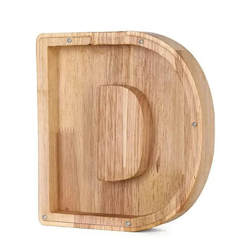 Wooden Alphabet Letters Initial Piggy Bank 342125