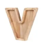 Wooden alphabet letters initial piggy bank